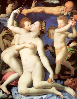 Agnolo Bronzino : Allegory of Lust (An Allegory with Venus and Cupid)